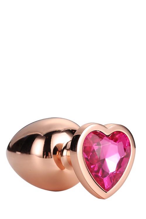 Gleaming love rose gold plug large